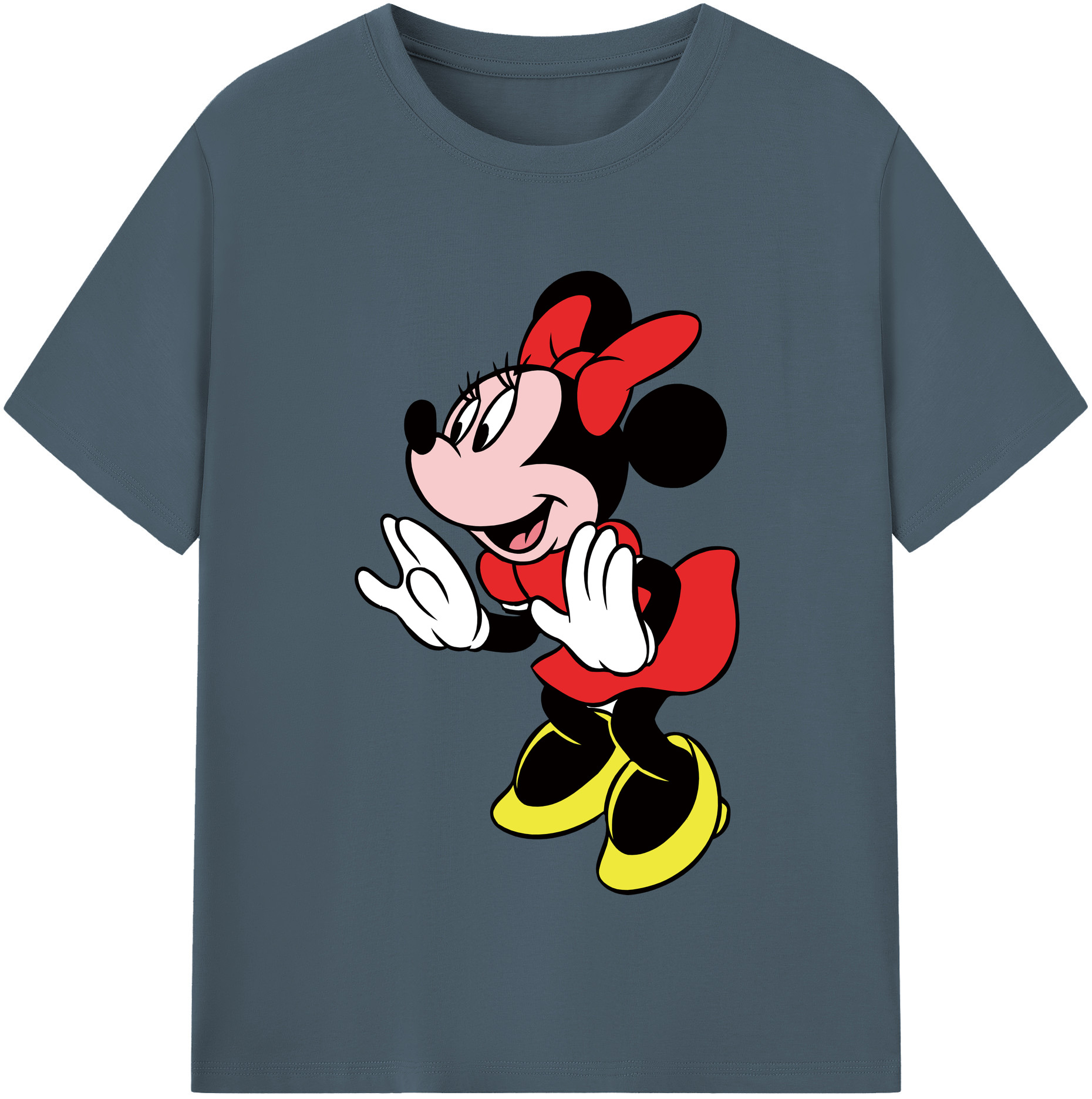 （画像用） ミッキーマウス Mickey Mouse 綿100％半袖Tシャツ（フロントプリント）
